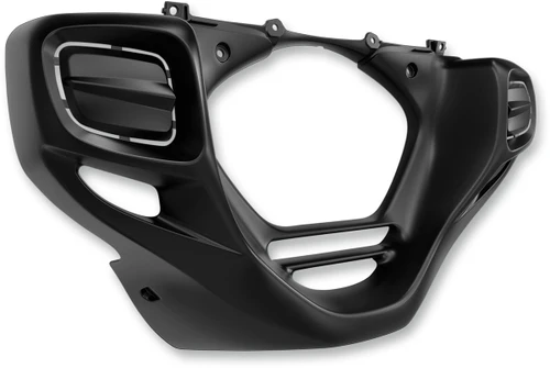 SHOW CHROME Lower Cowls - Black - Rectangular [52908BK]