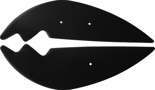 SHOW CHROME Lower Wind Deflectors - Black - GL 1800 [52934LBK]