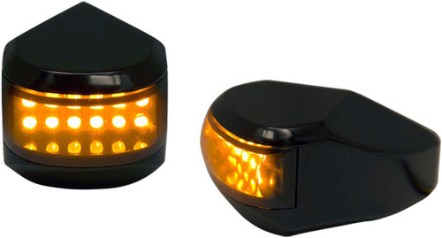 alloy art LED Driving/Turn Signal Light - Black - Smoke Lens [MRL4B]