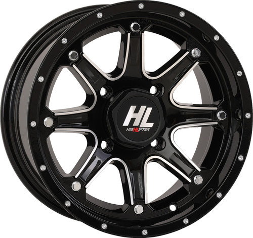 High Lifter Wheel - HL4 - Front/Rear - Gloss Black w/Machined - 14x7 - 4/137 - 4+3 (+10 mm) [14HL041137]