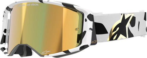 ALPINESTARS GOGGLES Supertech Goggle - Corp - White - ABS Vision - Gold Mirror Lens [51003252044]