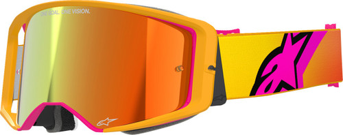 ALPINESTARS GOGGLES Supertech Goggle - Corp - Fluo Yellow - ABS Vision - Red Mirror Lens [51003255023]