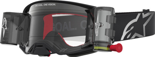 ALPINESTARS GOGGLES Supertech Goggle - Firma - Roll-Off - Black/Silver - Clear Lens [51002271742]