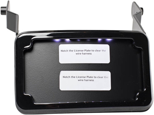 CYCLE VISIONS LP Plate Frame & Mount with Tag Light - FXDB - Black [CV4660B]