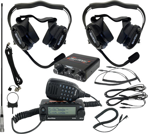 NAVATLAS Intercom/Radio and Headset Kit - 2-Seat - Black [NIRBHBK2]