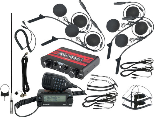 NAVATLAS Intercom/Radio and In-Helmet Headset Kit - 4-Seat - Black [NI2RIH4]