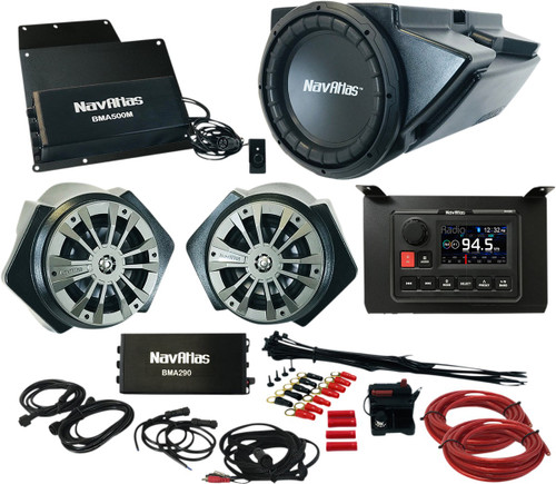 NAVATLAS Audio Kit - Zone 3 - '19-'20 Polaris RZR XP Turbo S [RZR3ZONE3S]