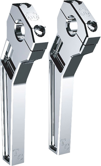 TODD'S CYCLE Risers - Pullback - 1" Clamping - 8" Rise - Chrome [TDR1208]