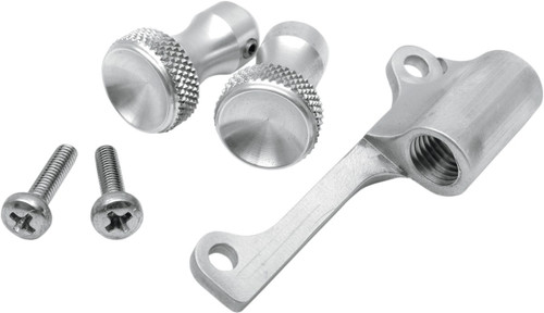 TODD'S CYCLE Enrichener Cable Relocation Bracket Kit with Knobs - Mikuni - Chrome [TMK1]