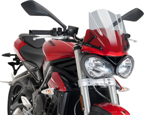 PUIG HI-TECH PARTS New Generation Windscreen - 12-1/4" - Light Smoke - Street Triple 765 [9999H]