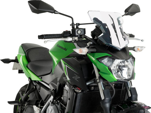 PUIG HI-TECH PARTS Flanker Windshield - 12-3/4" - Clear - Kawasaki [20335W]