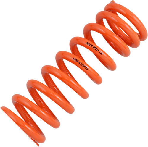 RACE TECH Progressively Wound Shock Spring - Orange - P25 - Spring Rate 493 lb/in [SRSP 6326P25]