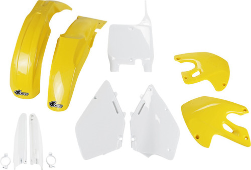 UFO Body Kit - OEM Yellow/White - Suzuki - RM '99-'00 [SUKIT400F@999]