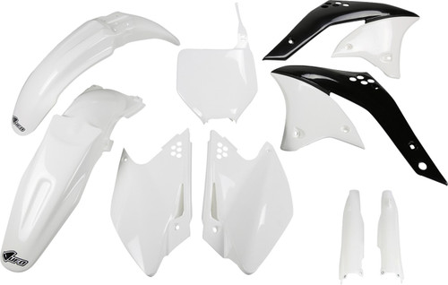UFO Body Kit - White/Black - Kawasaki - KXF '07 [KAKIT208F@047]