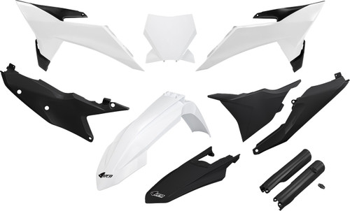 UFO Body Kit - White/Black - KTM - SX '25 [KTKIT532F@222]