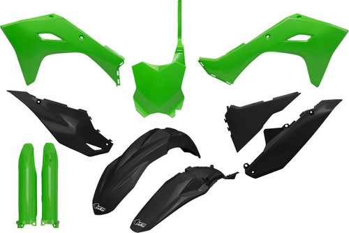 UFO Body Kit - Green/Black - Kawasaki - KX '24-'25 [KAKIT231F@333]
