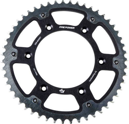 FIRE POWER FPH-8000-51-BLK REAR SPROCKET HYBRID 51T BLK/SIL