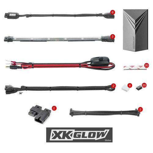 XK GLOW XK034015 8PC 7 COLOR REMOTE