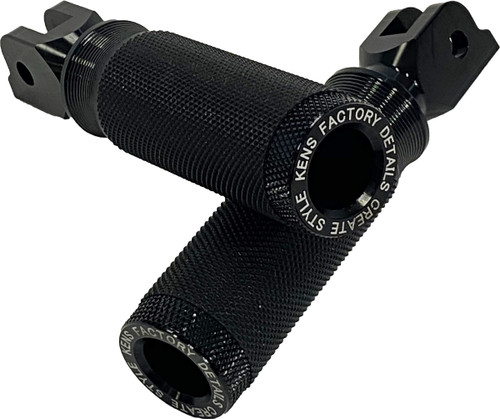 KENS FACTORY KFP-04 NL RIDER FOOT PEGS BLACK M8 SOFTAIL