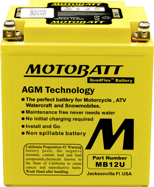 MOTOBATT MB12U BATTERY MB12U SEALED FACTORY ACTIVATED