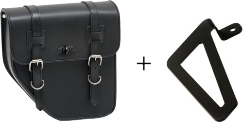 CUSTOMACCES AP0007N IBIZA SADDLEBAG BLACK LEFT W/O BASE