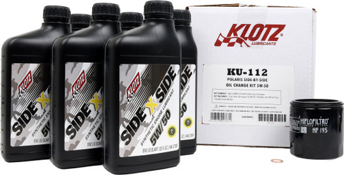 KLOTZ KU-112 POLARIS SXS 6QT SYNTHETIC OIL CHANGE KIT