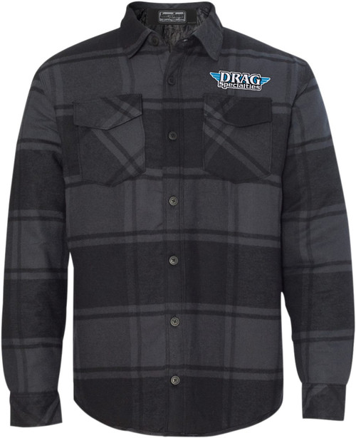 THROTTLE THREADS Drag Specialties Quilted Plaid Jacket - 2XL [DRG24J86BK2R]