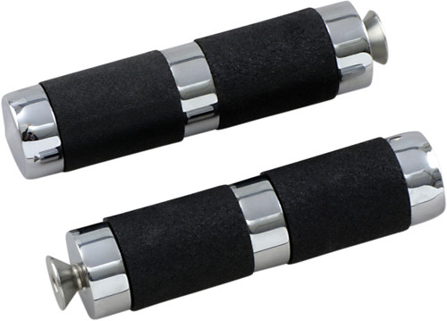 ACCUTRONIX Toe Peg - with Rubber - Chrome/Black [PT120SRC]