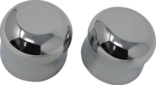 COVINGTONS Axle Covers - Front - Smooth - Chrome - Pair - '08-'23 [C0007C]