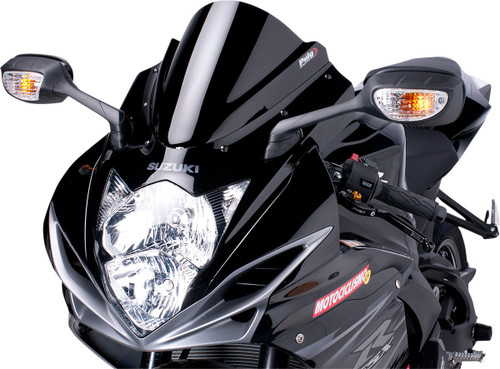 PUIG HI-TECH PARTS Race Windscreen - 11" - Black - GSX-R600/GSX-R750 [5605N]