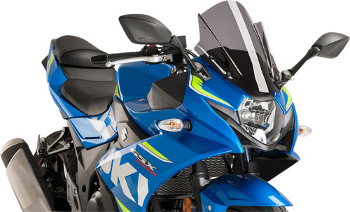 PUIG HI-TECH PARTS Race Windscreen - 14-3/8" - Dark Smoke - Suzuki [9722F]