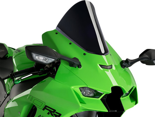 PUIG HI-TECH PARTS Race Windscreen - 12-1/2" - Black - Ninja ZX-10R [20540N]