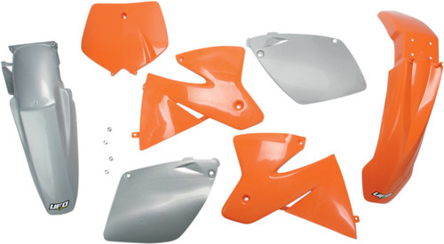 UFO Replacement Body Kit - Orange OEM/Gray - KTM - SX '00 [KTKIT500@999]