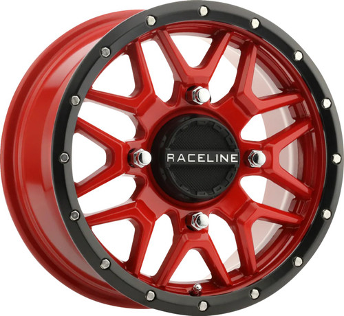 RACELINE WHEELS Wheel - Krank - Simulated Beadlock - Front/Rear - Red - 14x7 - 4/156 - 5+2 (+10 mm) [A94R47056+10]