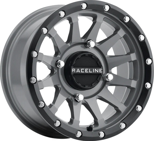 RACELINE WHEELS Wheel - Trophy - Simulated Beadlock - Front/Rear - Stealth - 14x7 - 4/156 - 5+2 (+10 mm) [A95SG47056+10]