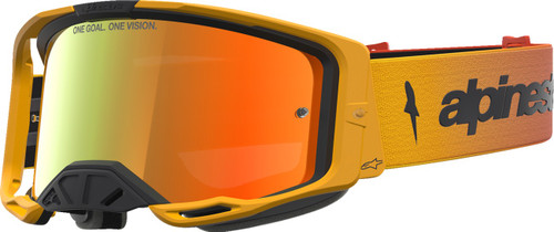 ALPINESTARS GOGGLES Vision 8 Goggle - Amber - Fire Red/Black - Red Mirror Lens [51014273235]