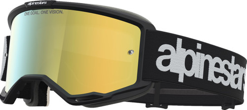 ALPINESTARS GOGGLES Vision 5 Goggle - Hone - Black/White - Gold Mirror Lens [51018271762]