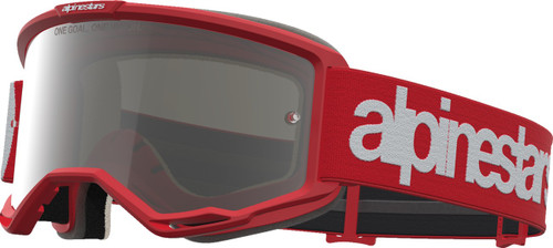 ALPINESTARS GOGGLES Vision 5 Goggle - Hone - Red/White - Silver Mirror Lens [51018273237]