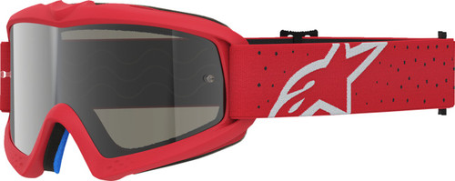 ALPINESTARS GOGGLES Youth Vision Goggle - Vesta - Red Fluo/Chrome - Silver Mirror Lens [51401273231]