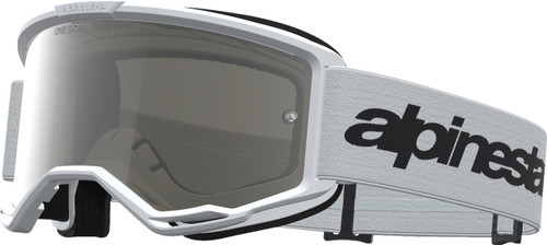 ALPINESTARS GOGGLES Vision 3 Goggle - Wordmark - White/Black - Silver Mirror Lens [51032252094]