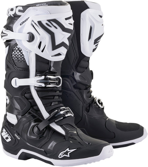 Open Box ALPINESTARS 2010020-12-12 Tech 10 Boots - Black/White US 12 / EU 47