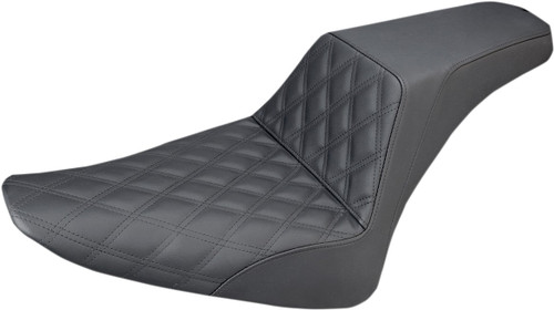 Open Box SADDLEMEN 812-26-172 Step-Up Seat — Front Lattice Stitch - Front Lattice Stitch Black FLS