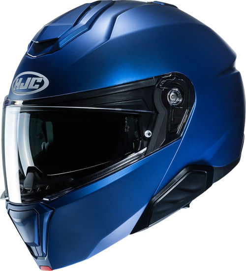 Open Box HJC EP35NUS7SMBV i91 Solid Modular Helmet - Solid Semi-Flat Metallic Blue XL