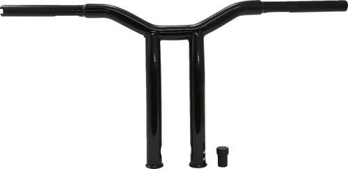 Open Box Burly B12-6052B Gloss Black Dominator Bars Raked 12 Rise Internal Wiring