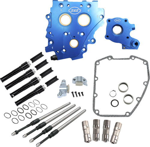 Open Box S&S CYCLE 310-1272 Cam Chest Kit without Cams for Chain Drive Twin Cam - Chain Drive Black Pushrods Twin Cam