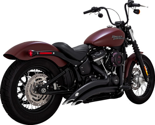 Open Box Vance 46377 Black Big Radius Dual Exhaust M8 Softail 18-25