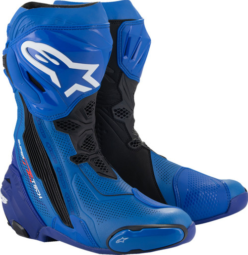 Open Box ALPINESTARS 2220121-713-46 Supertech R Vented Boots - Blue/Black US 11.5 / EU 46
