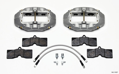 Wilwood D8-6 Front Caliper Kit Clear Corvette C2 / C3 65-82 - 140-11857