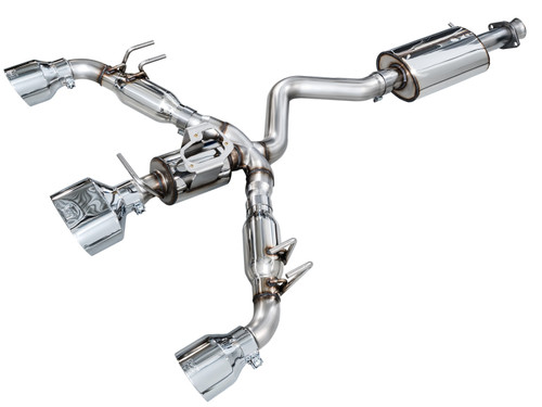 AWE Tuning 23-24 Toyota GR Corolla Touring Edition Cat-Back Exhaust - Chrome Silver Tips - 3015-52472