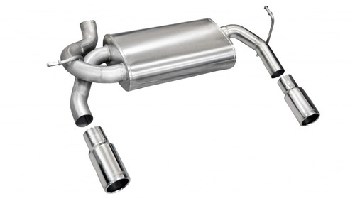 Corsa 2007-2011 Jeep Wrangler 3.8L/12-14 Wrangler 3.6L Polished Sport Axle-Back Exhaust - 24412